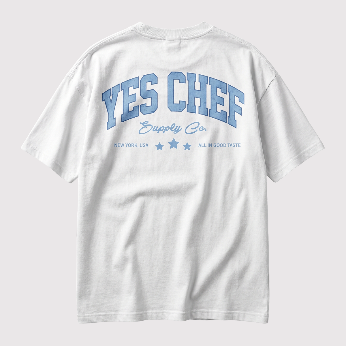 Stars Tee White – Yes Chef Supply Co.